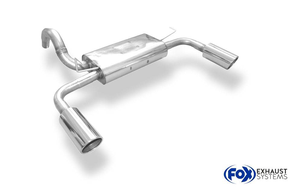 Fox passend für Fiat 500 Abarth Endschalldämpfer quer Ausgang rechts/links - 1x100 Typ 16 rechts/links