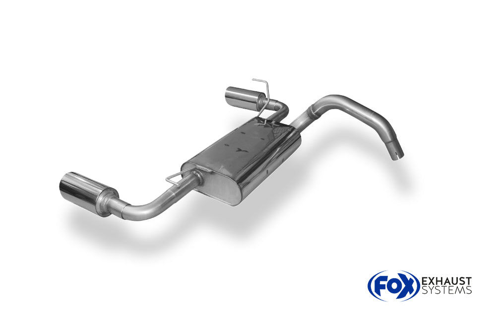 Fox passend fürFiat 500 Abarth Endschalldämpfer quer Ausgang rechts/links - 1x100 Typ 25 rechts/links
