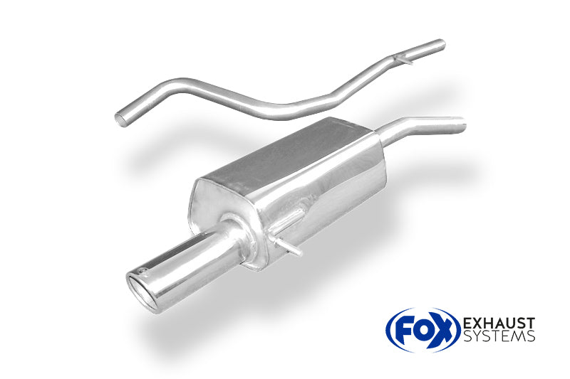 Fox passend fürFord Fiesta VI Endschalldämpfer inkl. Verbindungsrohr zum Kat - 1x90 Typ 16