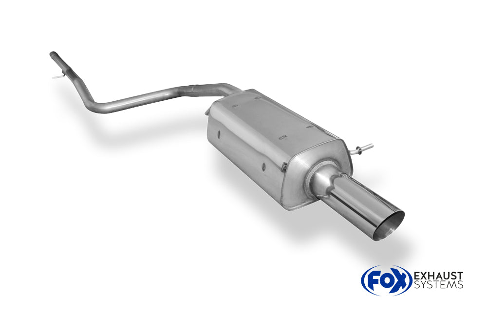 Fox passend fürFord Fiesta VI Endschalldämpfer inkl. Verbindungsrohr zum Kat - 1x90 Typ 14
