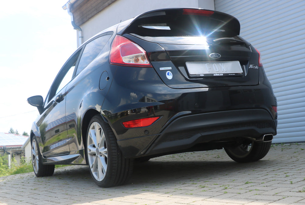 Fox passend fürFord Fiesta VII - Black/ Red Edition Endschalldämpfer - 145x65 Typ 59