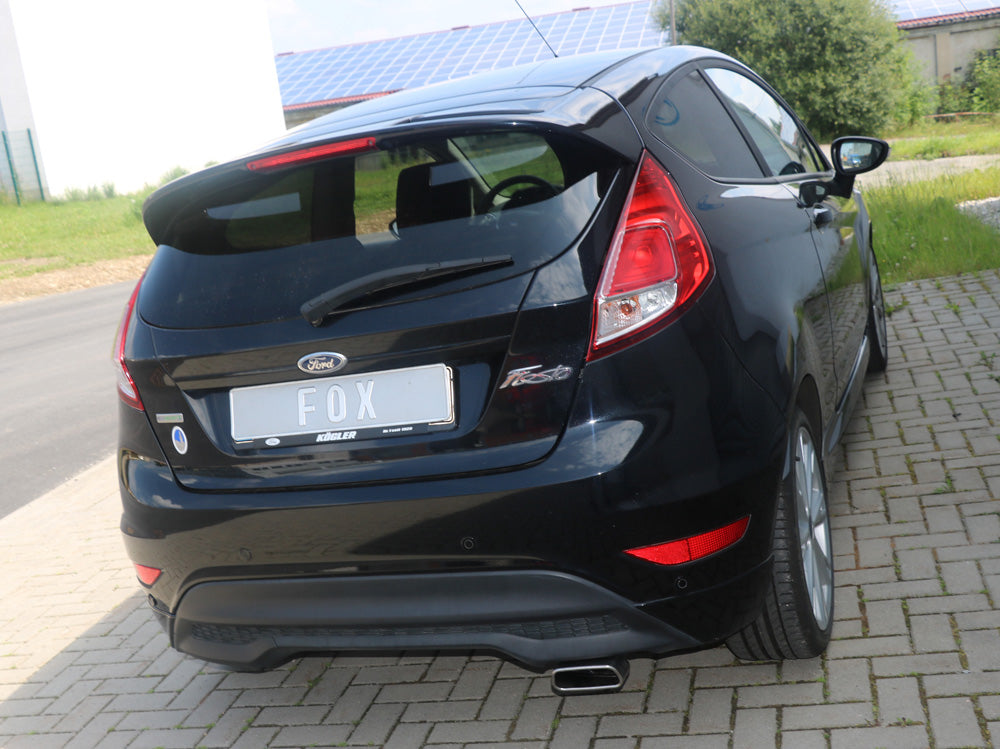 Fox passend fürFord Fiesta VII - Black/ Red Edition Endschalldämpfer - 145x65 Typ 59