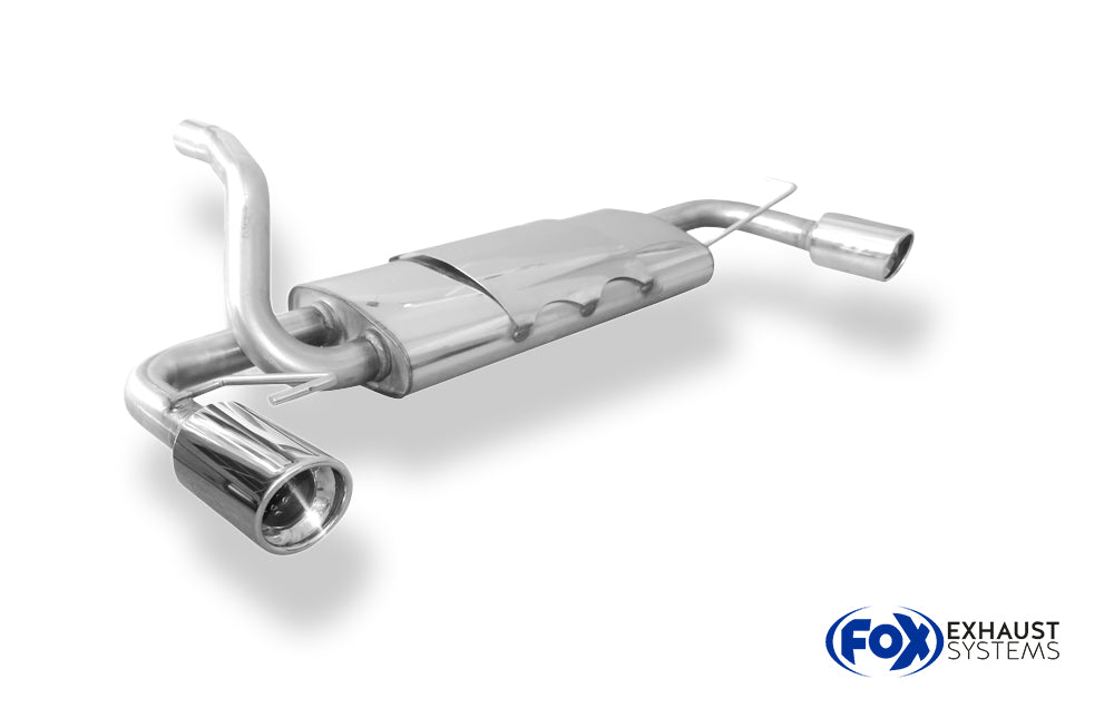 Fox passend fürFord Focus I Fließheck Typ DAW/ DBW Endschalldämpfer quer Ausgang rechts/links - 1x90 Typ 17 rechts/links
