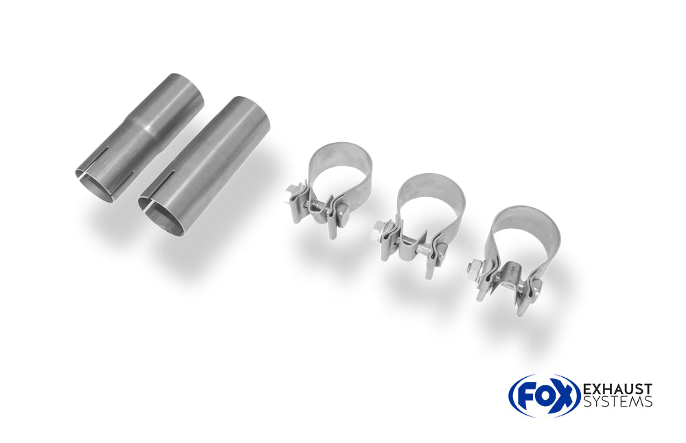 Fox passend für Ford Focus II Turnier Endschalldämpfer - 1x55 Typ 26 schwarz lackiert (Dieseloptik)