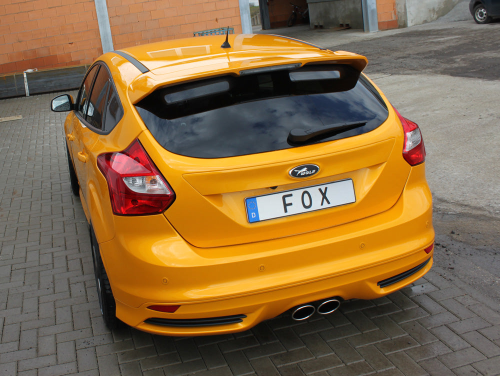 Fox passend fürFord Focus III ST Fließheck Endschalldämpfer quer Ausgang mittig - 2x115x85 Typ 32 mittig