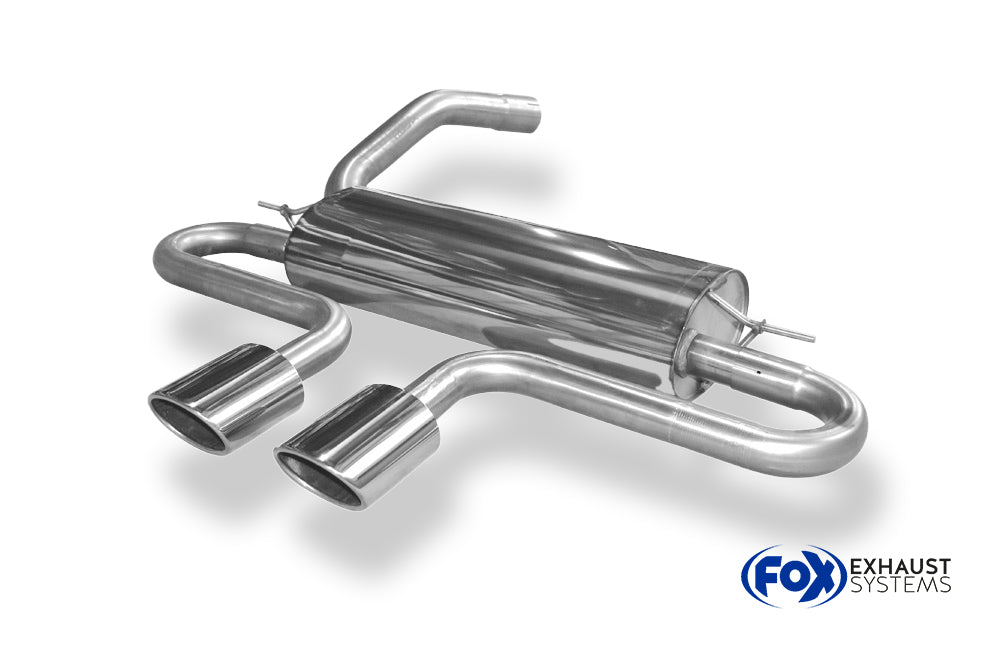 Fox passend für Ford Focus III ST Fließheck Endschalldämpfer quer Ausgang mittig - 2x115x85 Typ 32 mittig