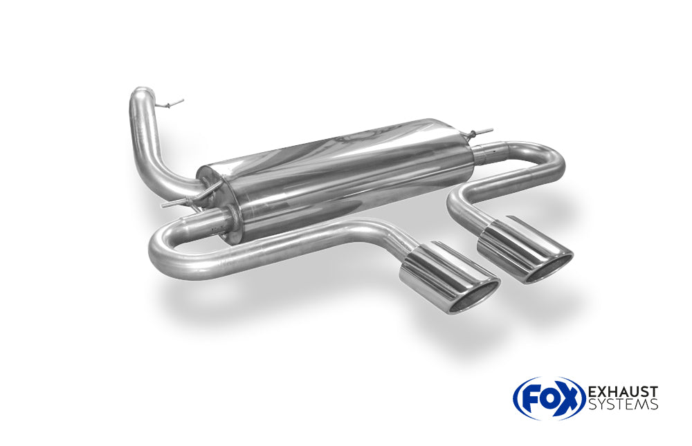 Fox passend fürFord Focus III ST Fließheck Endschalldämpfer quer Ausgang mittig - 2x115x85 Typ 32 mittig