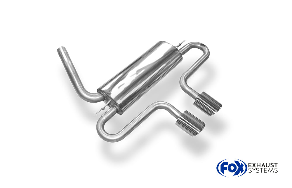 Fox passend fürFord Focus III ST Fließheck Endschalldämpfer quer Ausgang mittig - 2x115x85 Typ 32 mittig