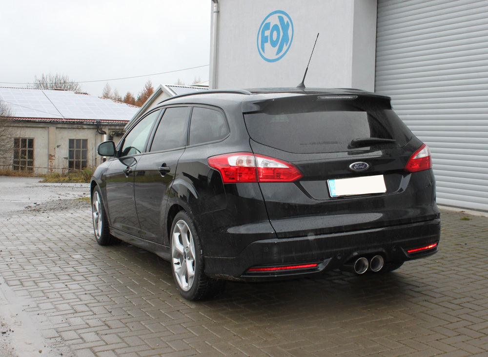 Fox passend fürFord Focus III ST Turnier Endschalldämpfer quer Ausgang mittig - 2x100 Typ 25 mittig