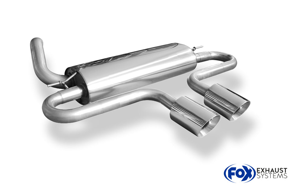 Fox passend für Ford Focus III ST Turnier Endschalldämpfer quer Ausgang mittig - 2x100 Typ 25 mittig