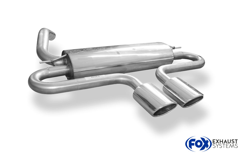 Fox passend für Ford Focus III ST Turnier Endschalldämpfer quer Ausgang mittig - 2x115x85 Typ 32 mittig