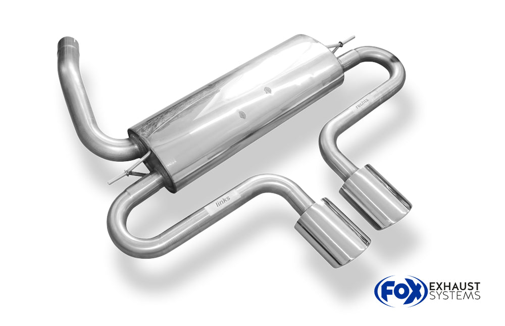 Fox passend fürFord Focus III ST Turnier Endschalldämpfer quer Ausgang mittig - 2x115x85 Typ 32 mittig