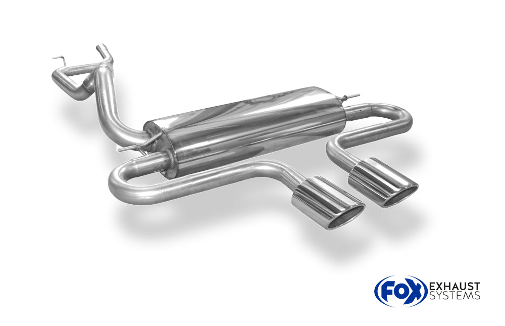 Fox passend fürFord Focus III ST Turnier Diesel Endschalldämpfer quer Ausgang mittig - 2x115x85 Typ 32 mittig