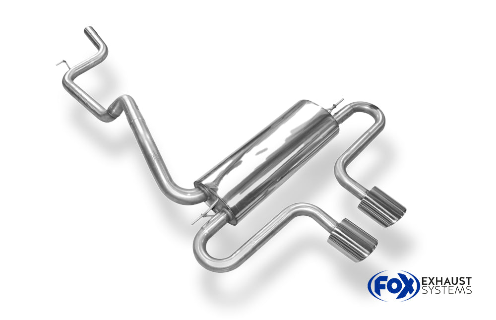 Fox passend fürFord Focus III ST Turnier Diesel Endschalldämpfer quer Ausgang mittig - 2x115x85 Typ 32 mittig