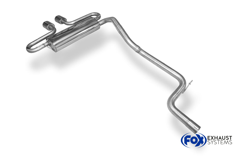 Fox passend fürFord Focus III ST Turnier Diesel Endschalldämpfer quer Ausgang mittig - 2x115x85 Typ 32 mittig