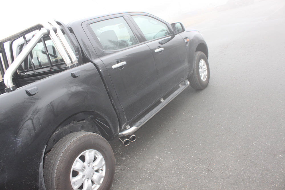 Fox passend fürFord Ranger ab 09/2016 4x4 - Doppelkabine Endschalldämpfer Sidepipe, Ausgang rechts und links am Fahrzeug - 2x90 Typ 16 rechts/links