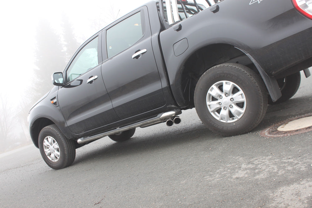 Fox passend fürFord Ranger ab 09/2016 4x4 - Doppelkabine Endschalldämpfer Sidepipe, Ausgang rechts und links am Fahrzeug - 2x90 Typ 16 rechts/links