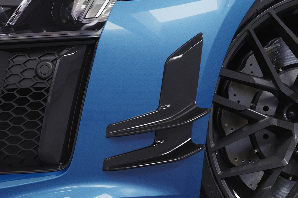 CSR Performance Flaps mit ABE für Audi R8 (Typ 4S) FP014-S Strukturiert schwarz matt (keine Lackierung erforderlich)
