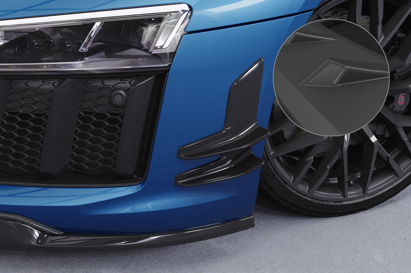 CSR Performance Flaps mit ABE für Audi R8 (Typ 4S) FP014-L Unlackiert roh (Lackierung erforderlich)
