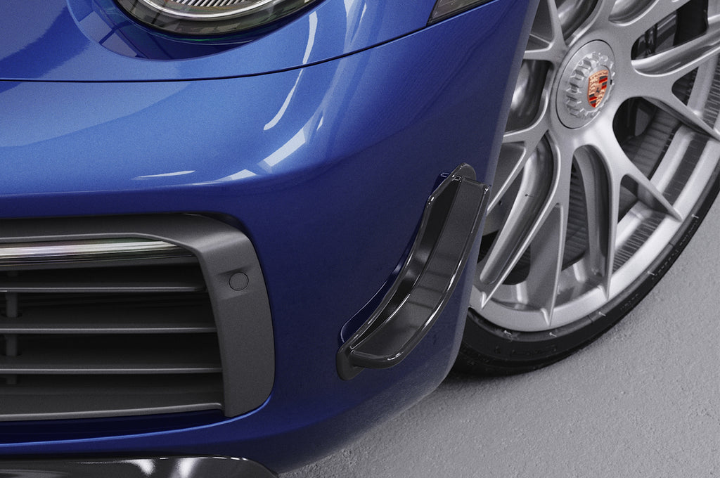 CSR Performance Flaps mit ABE für Porsche 911 / 992/991/997/996, Boxster 981, Cayman 981C FP015-L Unlackiert roh (Lackierung erforderlich)