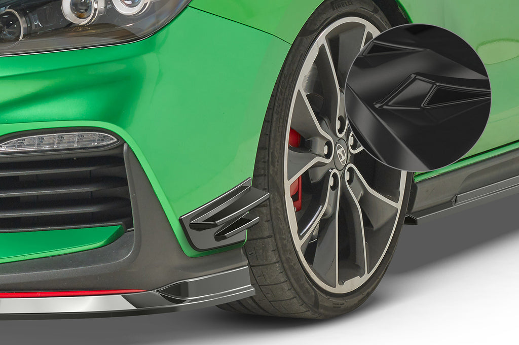 CSR Performance Flaps mit ABE für Hyundai I30 (PD) N/N-Line FP016-G Glossy schwarz Hochglanz (keine Lackierung erforderlich)