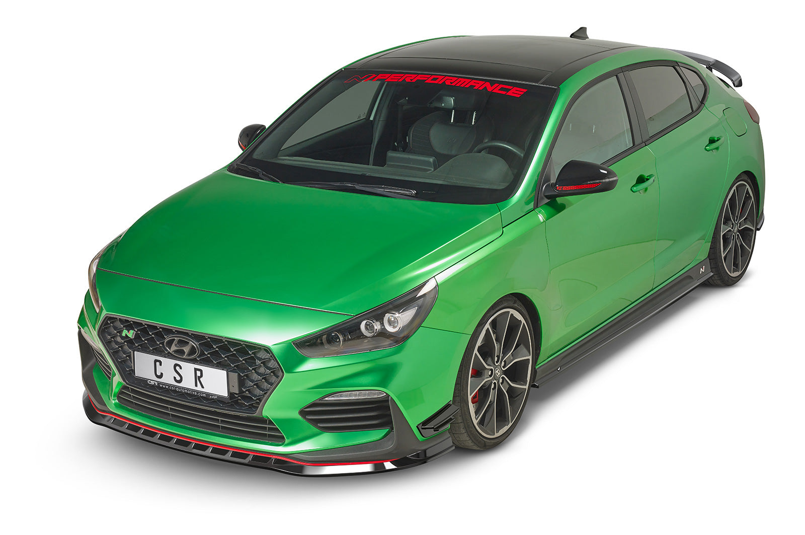 CSR Performance Flaps mit ABE für Hyundai I30 (PD) N/N-Line FP016-G Glossy schwarz Hochglanz (keine Lackierung erforderlich)