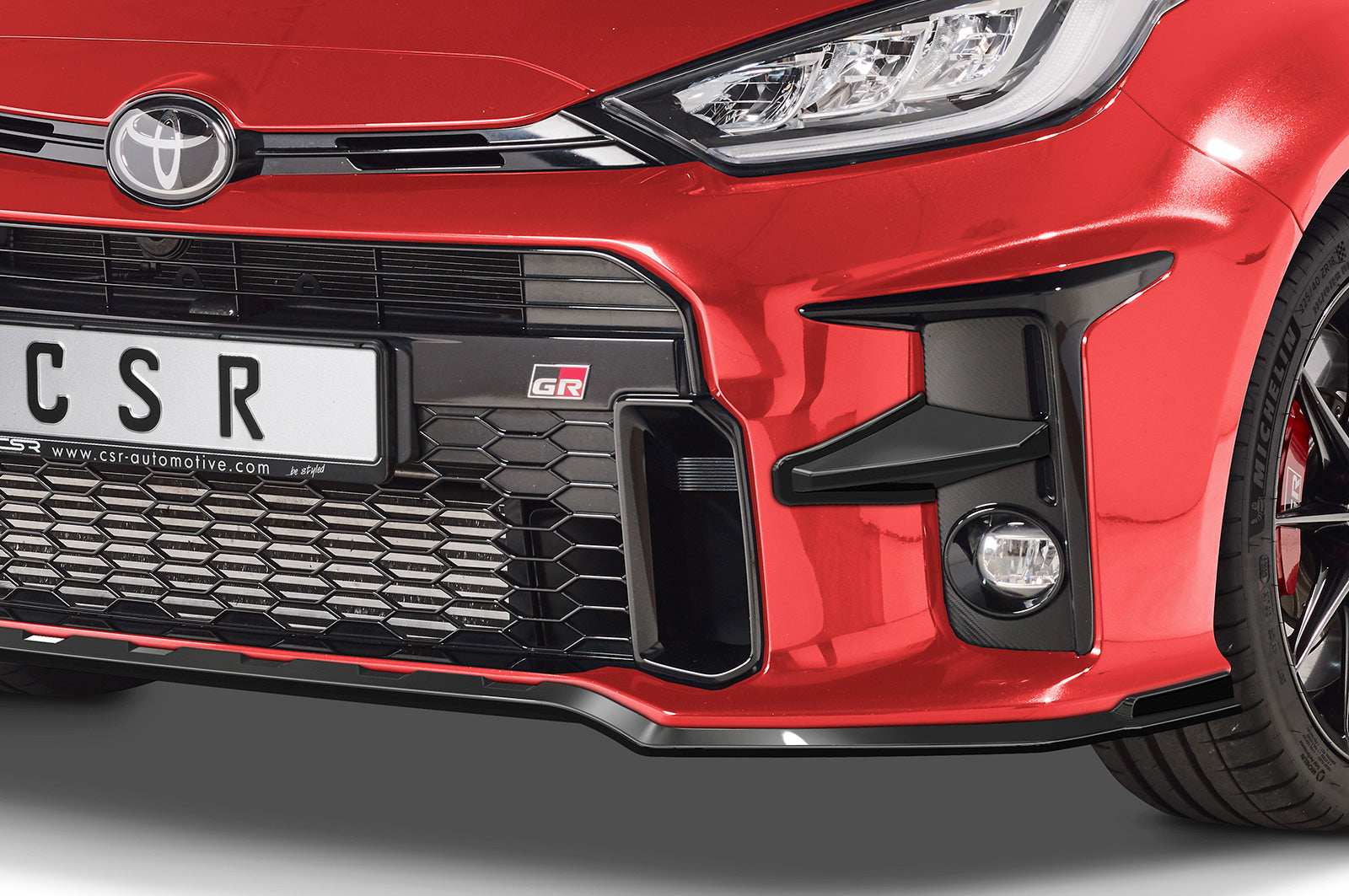 CSR Performance Flaps mit ABE für Toyota GR Yaris (XP21) FP017-C Carbon Look Hochglanz (keine Lackierung erforderlich)
