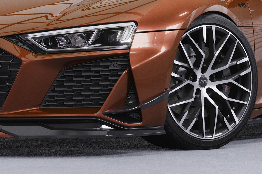 CSR Performance Flaps mit ABE für Audi R8 (Typ 4S) Facelift FP020-C Carbon Look Hochglanz (keine Lackierung erforderlich)