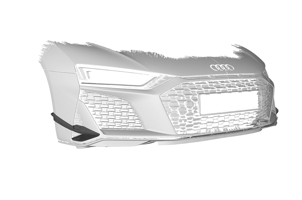 CSR Performance Flaps mit ABE für Audi R8 (Typ 4S) Facelift FP020-C Carbon Look Hochglanz (keine Lackierung erforderlich)