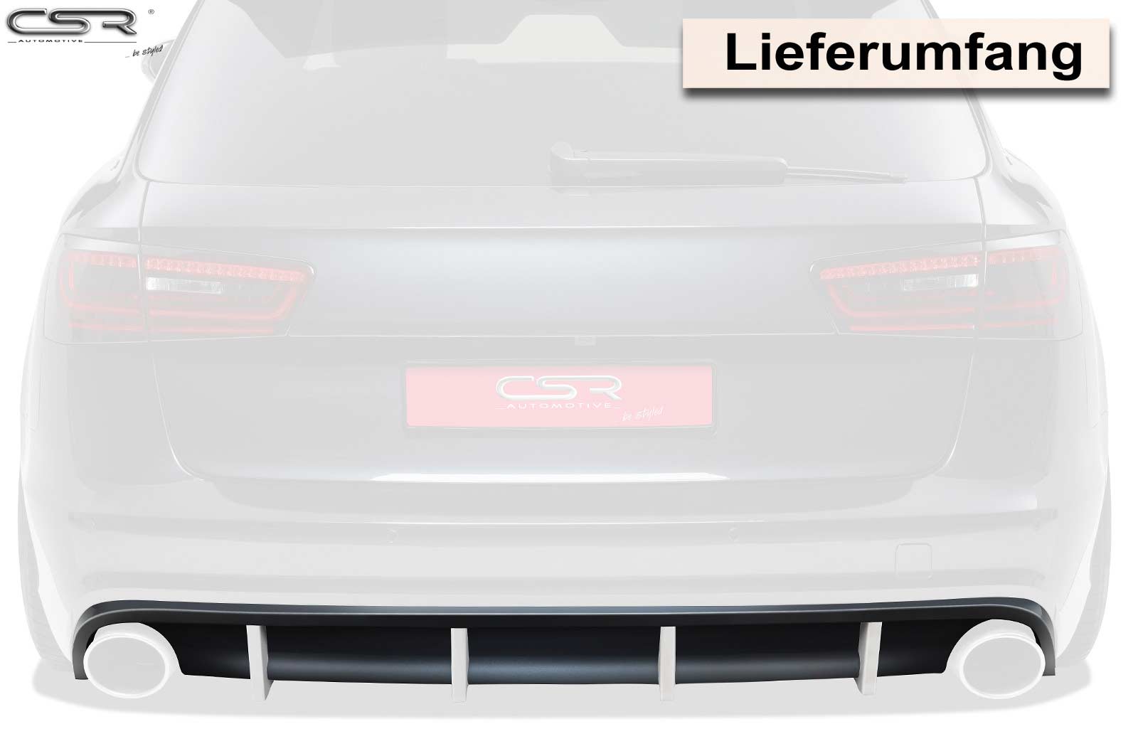 CSR Diffusor | Heckansatz für Audi A6 4G C7 S-Line HA176