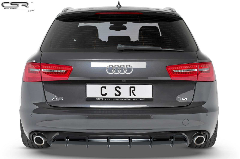 CSR Diffusor | Heckansatz mit ABE für Audi A6 C7 (4G) HA227-L Unlackiert roh (Lackierung erforderlich)