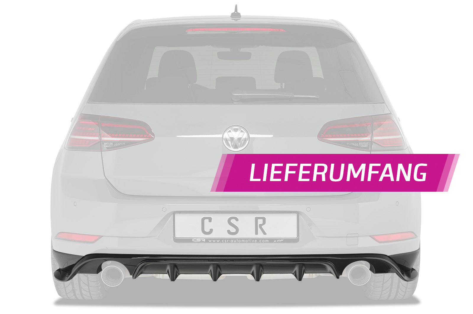 CSR Diffusor | Heckansatz mit ABE für VW Golf 7 TCR HA232