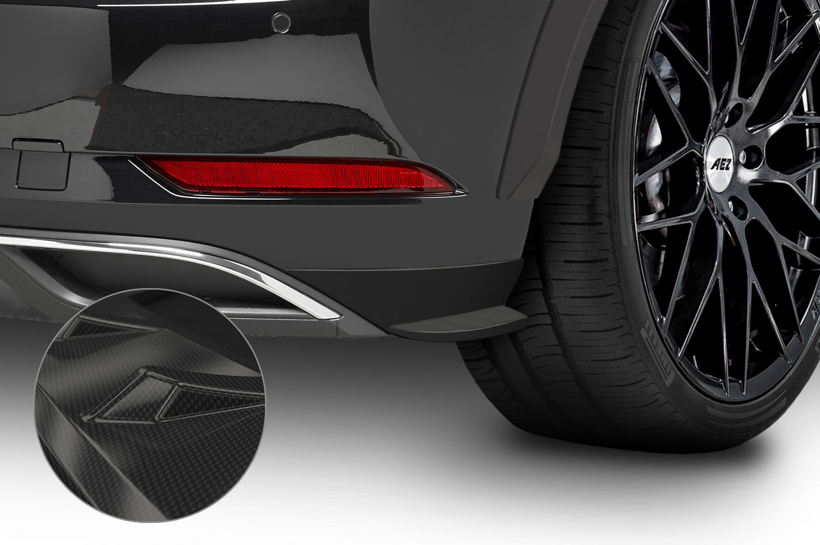 CSR Diffusor | Heckansatz mit ABE für VW Golf 7 (Typ AU) HA235-C Carbon Look Hochglanz (keine Lackierung erforderlich)
