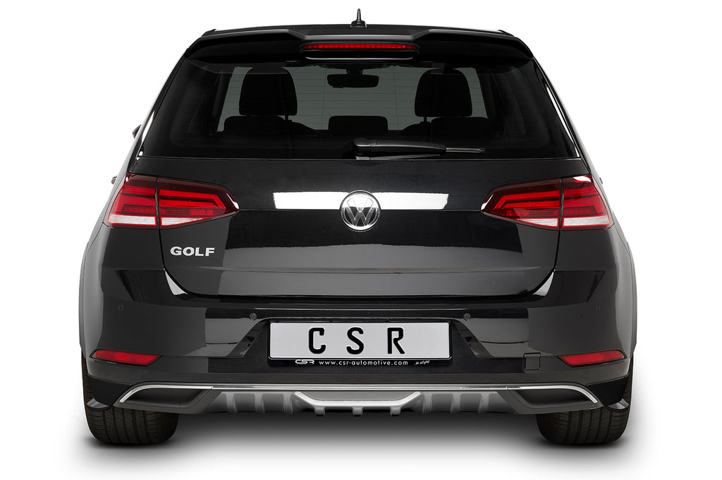 CSR Diffusor | Heckansatz mit ABE für VW Golf 7 (Typ AU) HA235-C Carbon Look Hochglanz (keine Lackierung erforderlich)