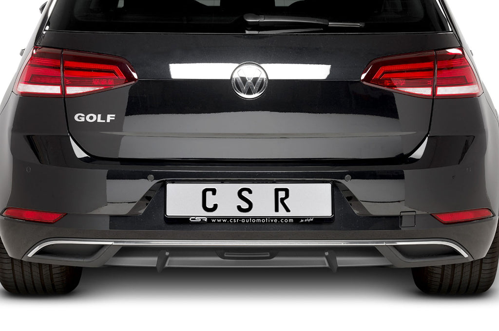 CSR Diffusor | Heckansatz mit ABE für VW Golf 7 Basis HA236-C Carbon Look Hochglanz (keine Lackierung erforderlich)