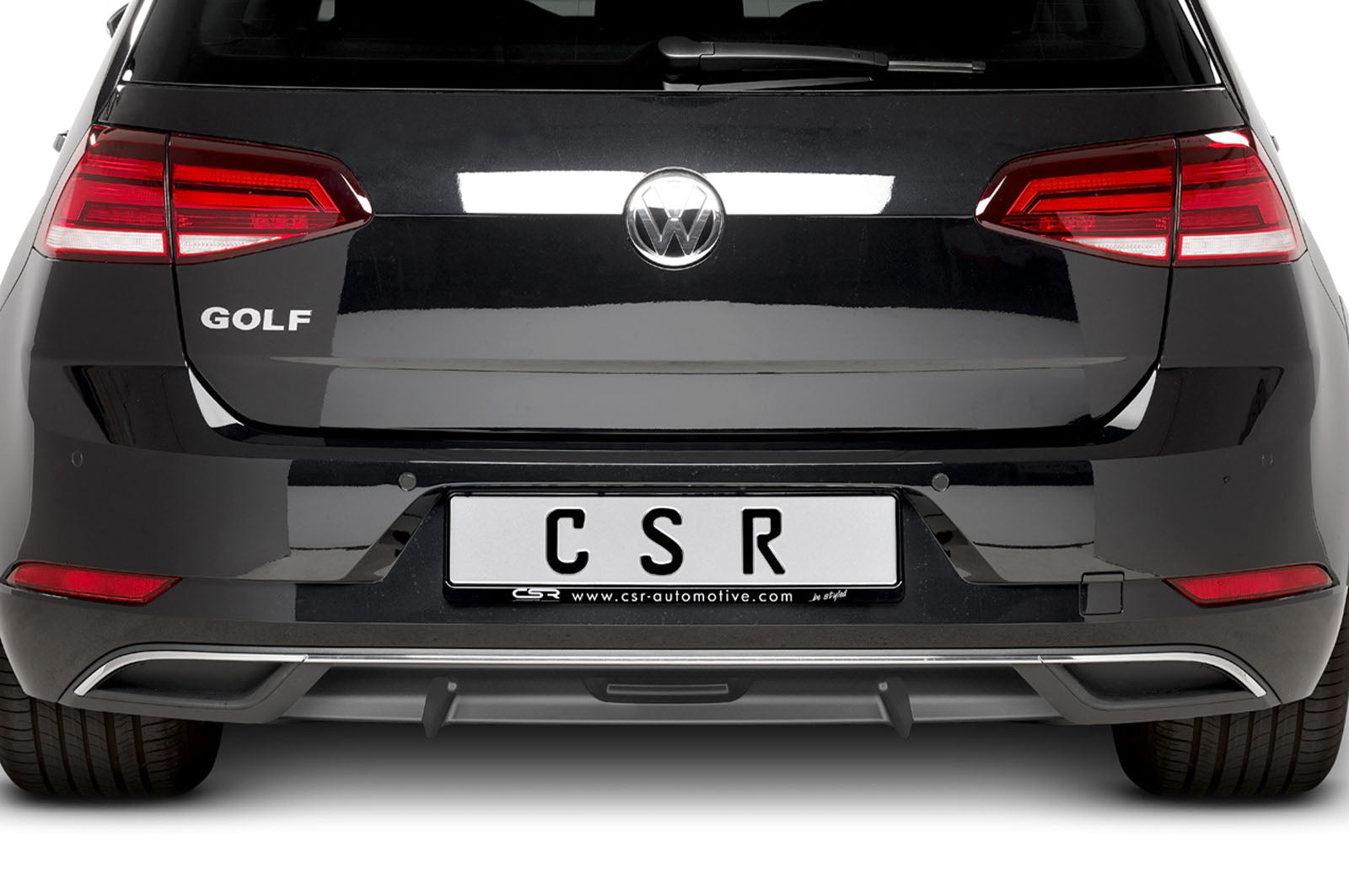 CSR Diffusor | Heckansatz mit ABE für VW Golf 7 Basis HA236-S Strukturiert schwarz matt (keine Lackierung erforderlich)