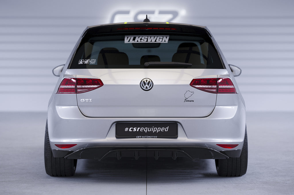 CSR Diffusor | Heckansatz mit ABE für VW Golf 7 (Typ AU) Basis HA237-L Unlackiert roh (Lackierung erforderlich)
