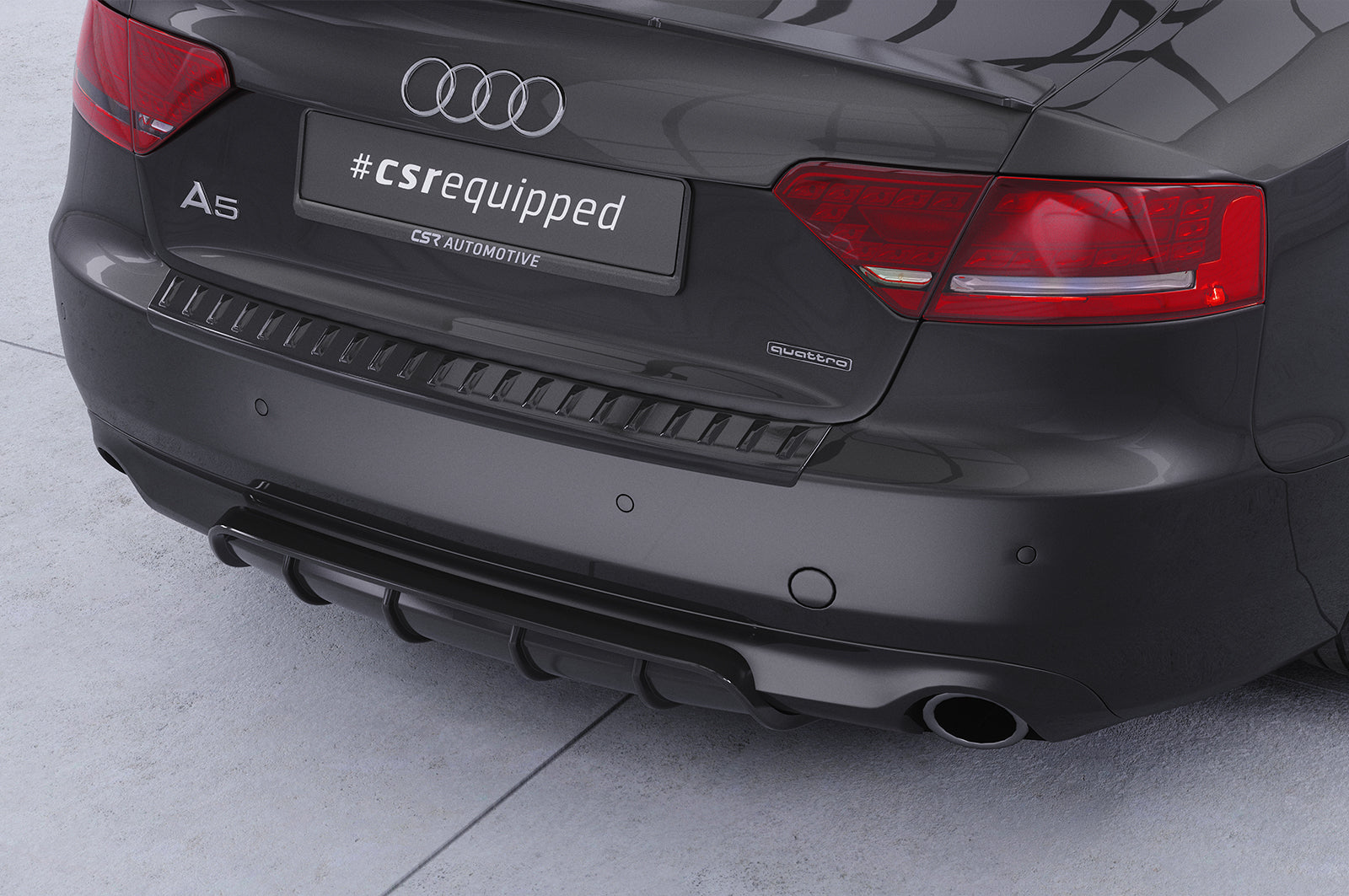 CSR Diffusor | Heckansatz mit ABE für Audi A5 8T Basis HA238-S Strukturiert schwarz matt (keine Lackierung erforderlich)