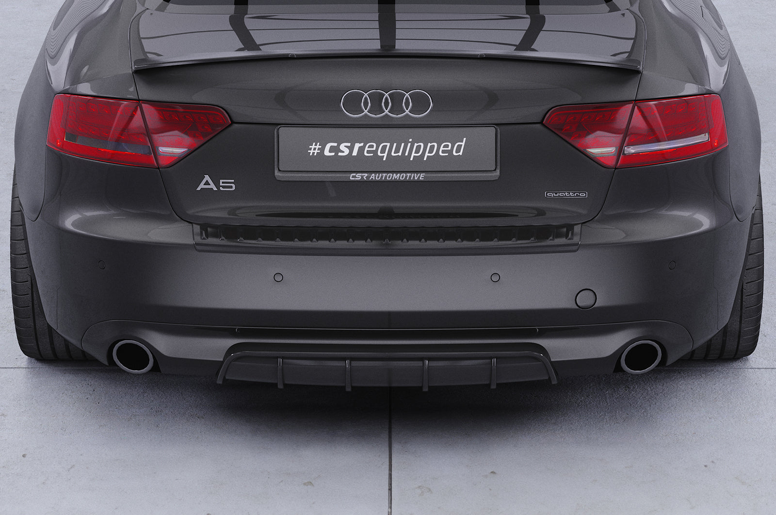 CSR Diffusor | Heckansatz mit ABE für Audi A5 8T Basis HA238-L Unlackiert roh (Lackierung erforderlich)