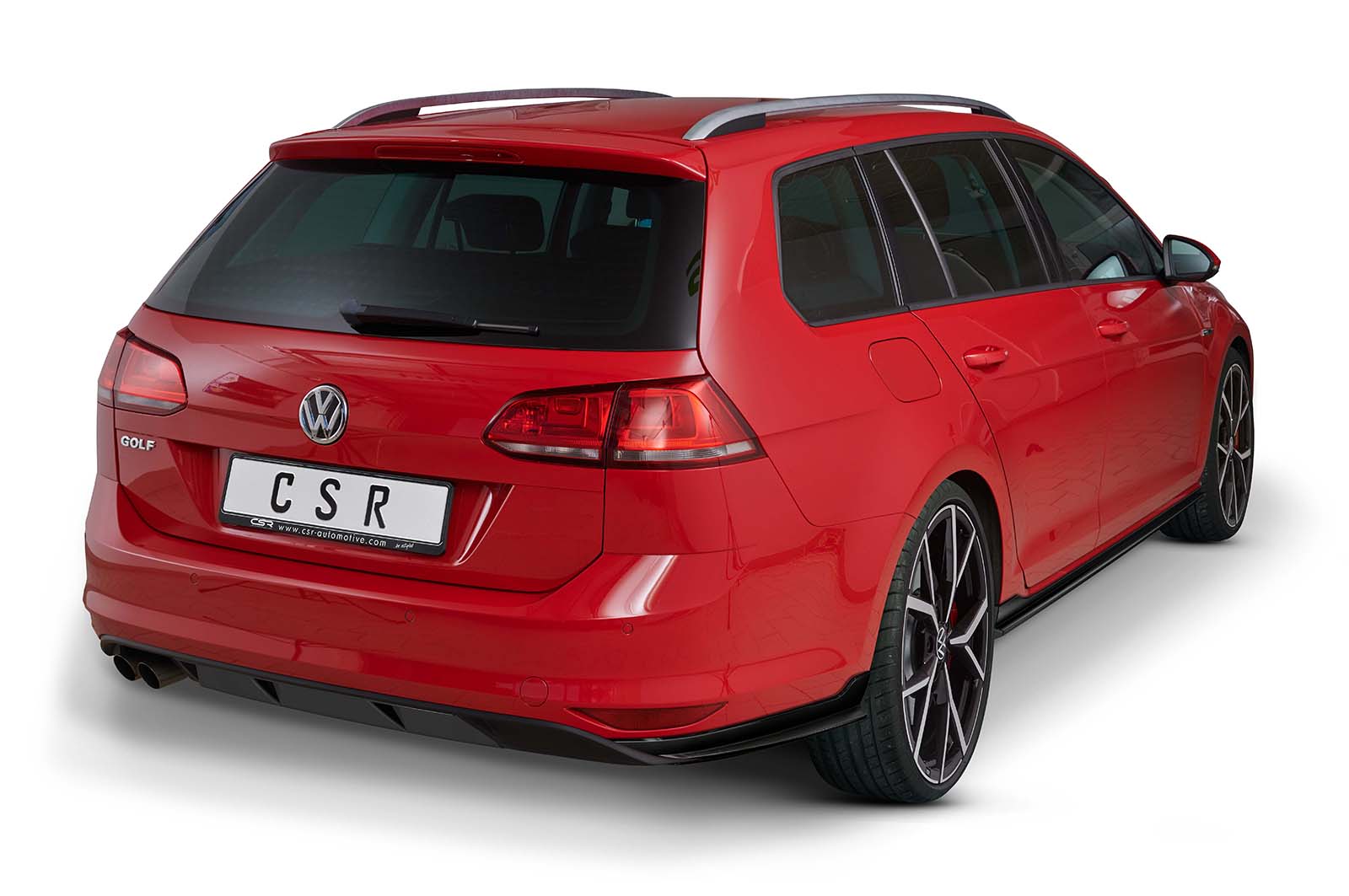 CSR Diffusor | Heckansatz mit ABE für VW Golf 7 Variant (vor Facelift) HA239-C Carbon Look Hochglanz (keine Lackierung erforderlich)