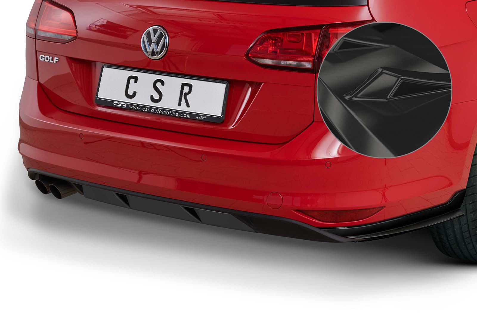 CSR Diffusor | Heckansatz mit ABE für VW Golf 7 Variant (vor Facelift) HA239-G Glossy schwarz Hochglanz (keine Lackierung erforderlich)
