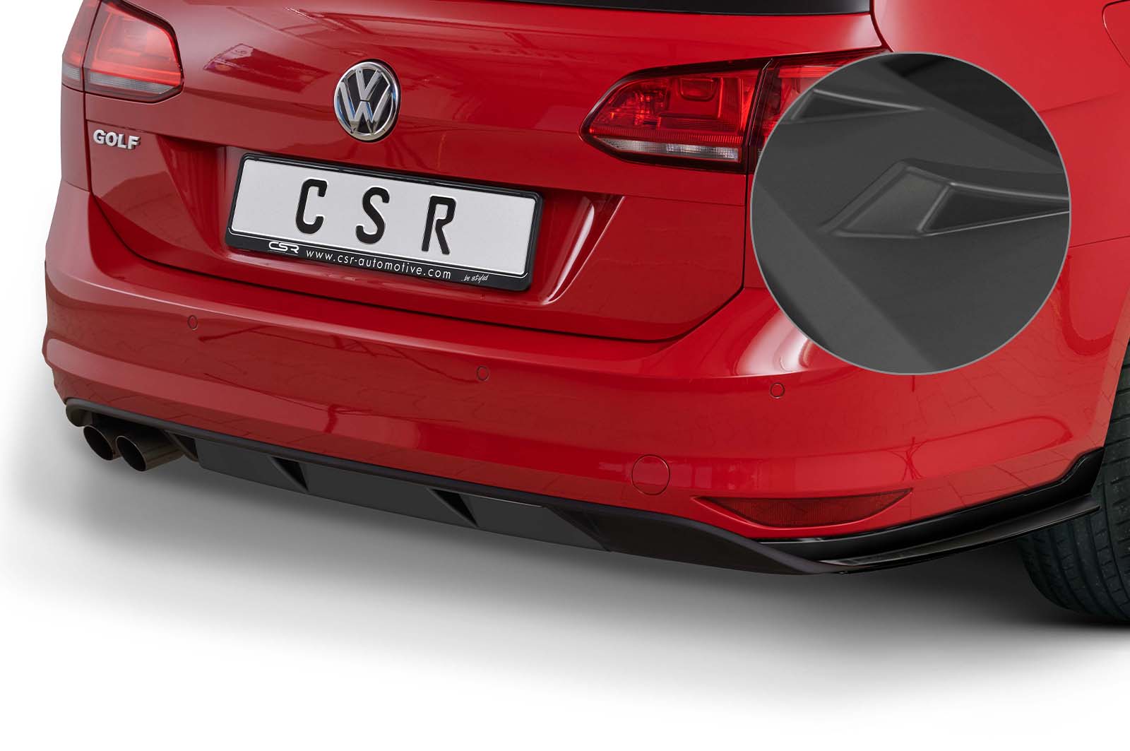 CSR Diffusor | Heckansatz mit ABE für VW Golf 7 Variant (vor Facelift) HA239-L Unlackiert roh (Lackierung erforderlich)