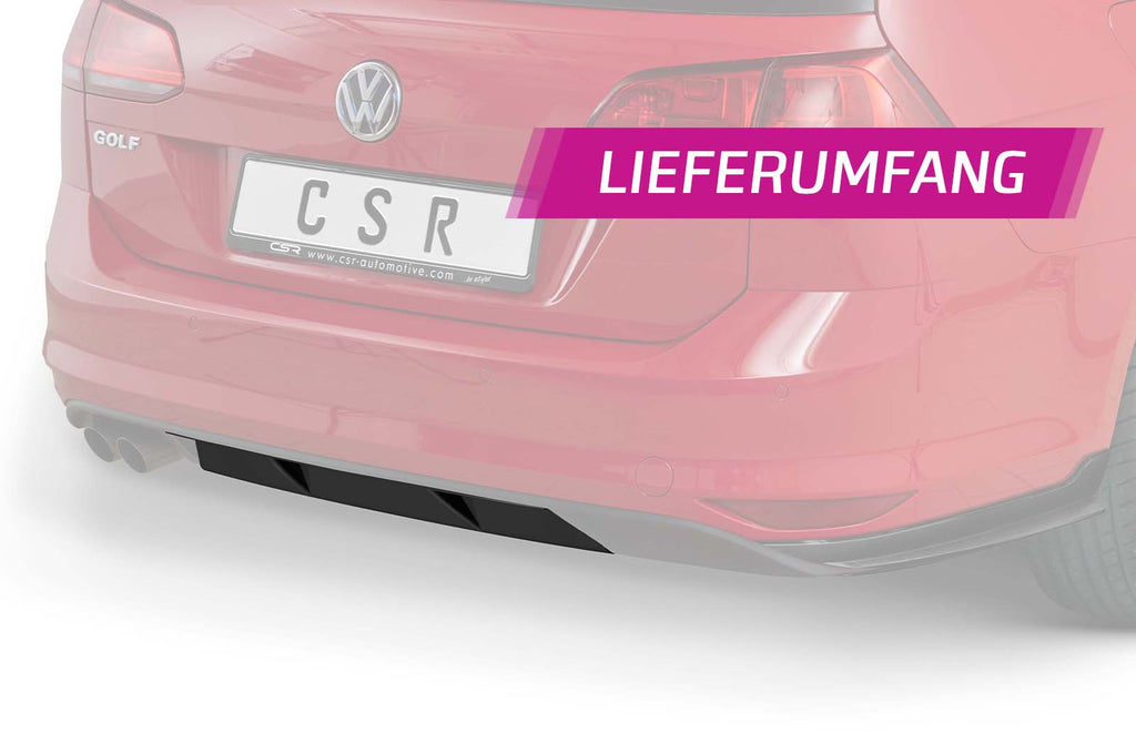 CSR Diffusor | Heckansatz mit ABE für VW Golf 7 Variant (vor Facelift) HA239-S Strukturiert schwarz matt (keine Lackierung erforderlich)
