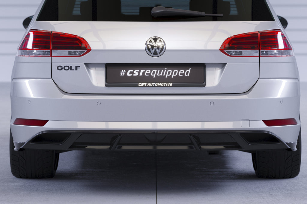 CSR Diffusor | Heckansatz mit ABE für VW Golf 7 Variant (Facelift) HA241-S Strukturiert schwarz matt (keine Lackierung erforderlich)