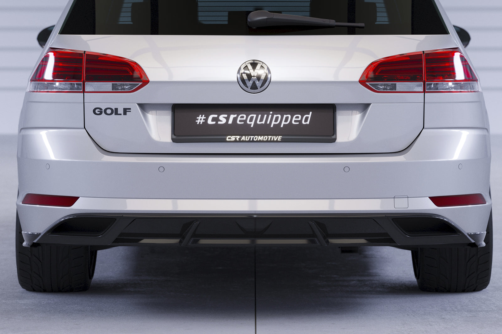 CSR Diffusor | Heckansatz mit ABE für VW Golf 7 Variant (Facelift) HA241-S Strukturiert schwarz matt (keine Lackierung erforderlich)