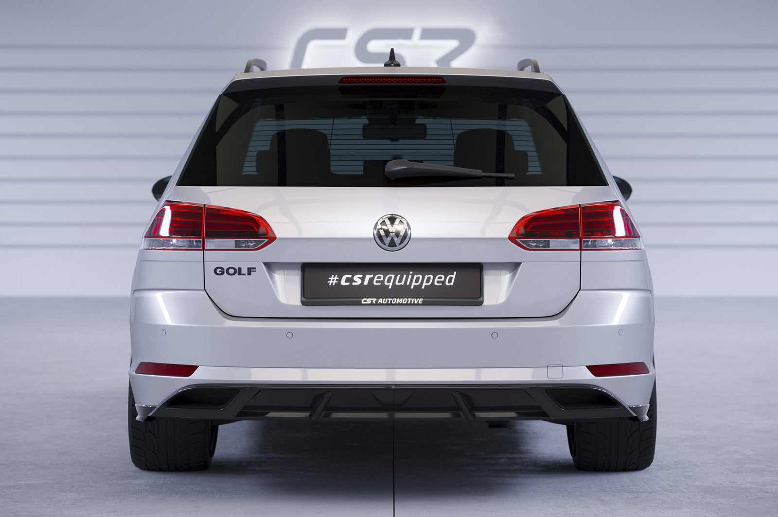 CSR Diffusor | Heckansatz mit ABE für VW Golf 7 Variant (Facelift) HA241-S Strukturiert schwarz matt (keine Lackierung erforderlich)
