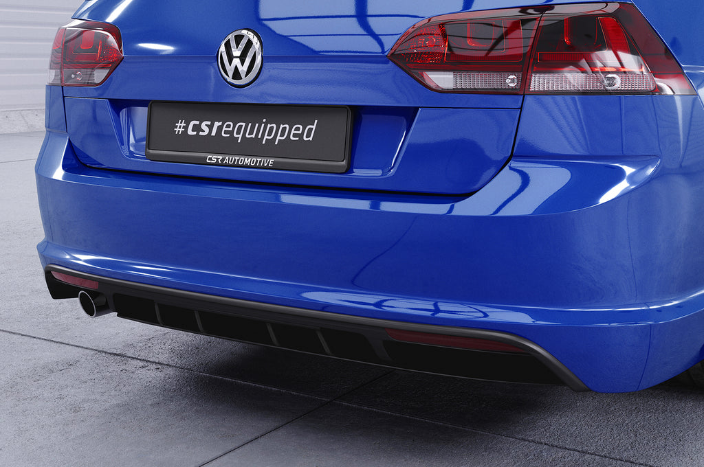 CSR Diffusor | Heckansatz mit ABE für VW Golf 7 Variant R-Line HA242-S Strukturiert schwarz matt (keine Lackierung erforderlich)