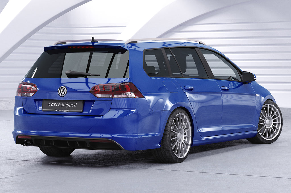 CSR Diffusor | Heckansatz mit ABE für VW Golf 7 Variant R-Line HA242-S Strukturiert schwarz matt (keine Lackierung erforderlich)