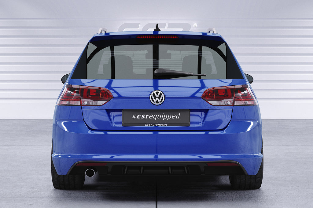 CSR Diffusor | Heckansatz mit ABE für VW Golf 7 Variant R-Line HA242-S Strukturiert schwarz matt (keine Lackierung erforderlich)