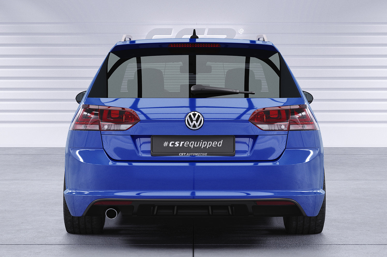 CSR Diffusor | Heckansatz mit ABE für VW Golf 7 Variant R-Line HA242-S Strukturiert schwarz matt (keine Lackierung erforderlich)